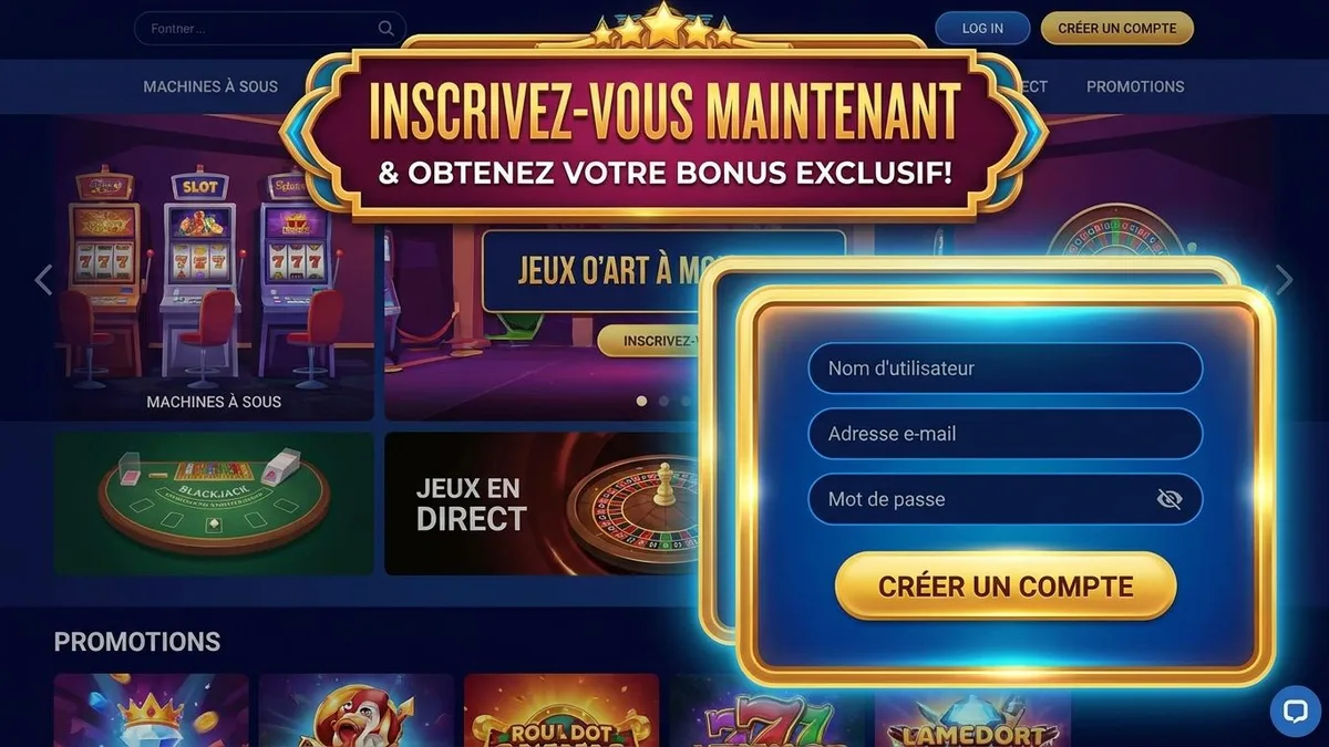 Inscription avec bonus